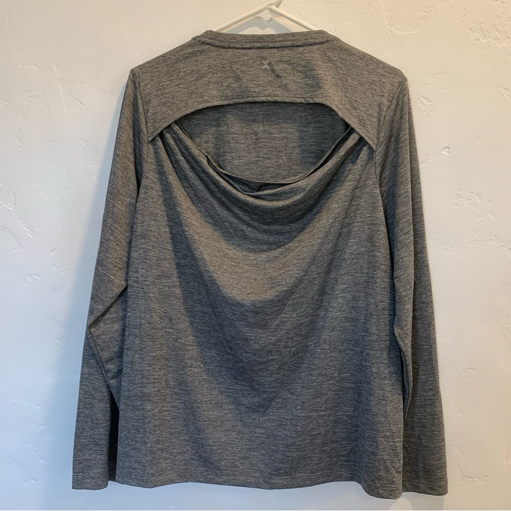 Xersion Women’s Gray Long Sleeve Workout Shirt Size XXL - Picture 10 of 15